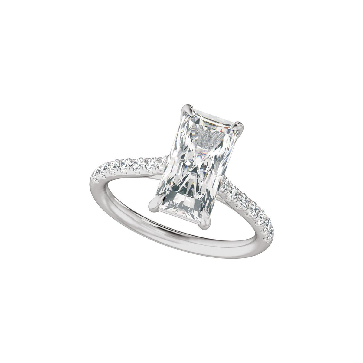 11.8x6.1 mm Radiant 3 1/3 CTW Lab-Grown Diamond Engagement Ring