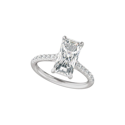 11.8x6.1 mm Radiant 3 1/3 CTW Lab-Grown Diamond Engagement Ring