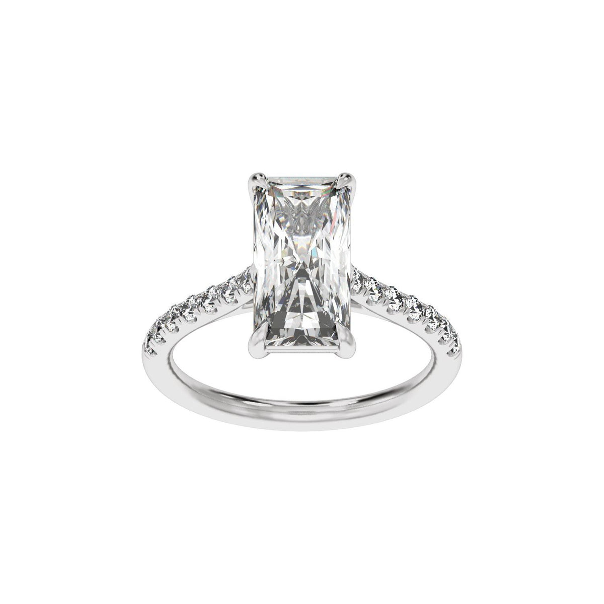 11.8x6.1 mm Radiant 3 1/3 CTW Lab-Grown Diamond Engagement Ring