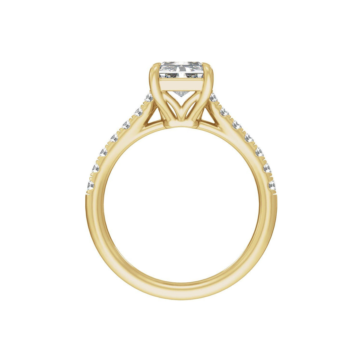 11.8x6.1 mm Radiant 3 1/3 CTW Lab-Grown Diamond Engagement Ring