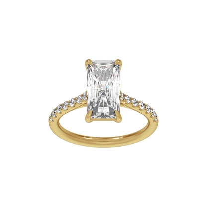 11.8x6.1 mm Radiant 3 1/3 CTW Lab-Grown Diamond Engagement Ring
