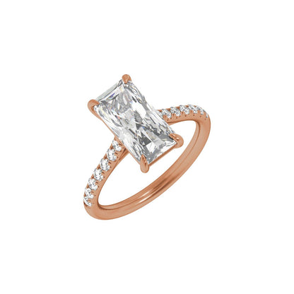 11.8x6.1 mm Radiant 3 1/3 CTW Lab-Grown Diamond Engagement Ring