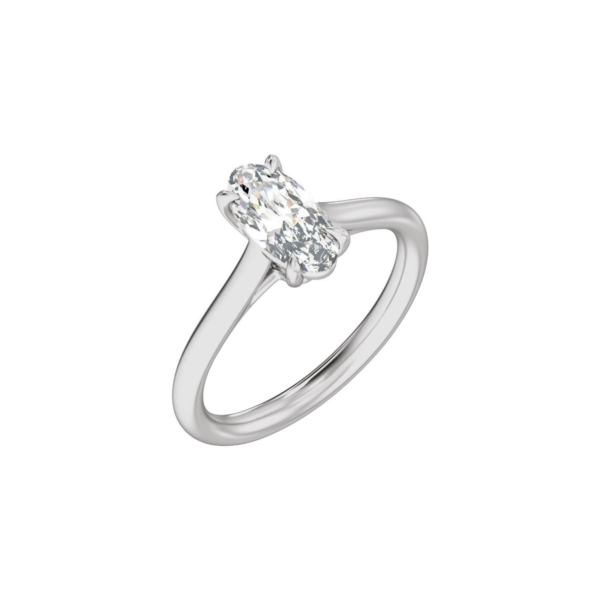 1 CTW Lab-Grown Diamond Engagement Ring, 10 mm