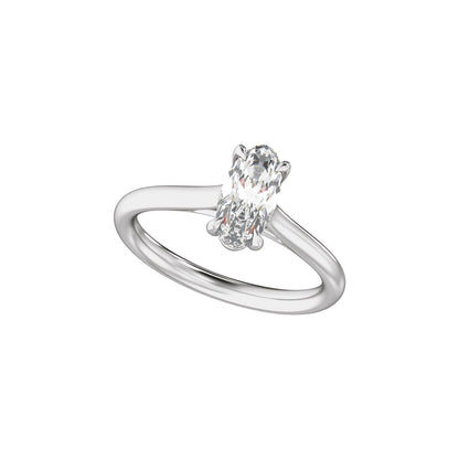 1 CTW Lab-Grown Diamond Engagement Ring, 10 mm