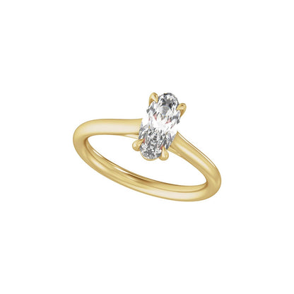 1 CTW Lab-Grown Diamond Engagement Ring, 10 mm