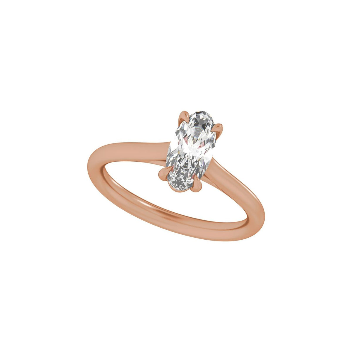 1 CTW Lab-Grown Diamond Engagement Ring, 10 mm