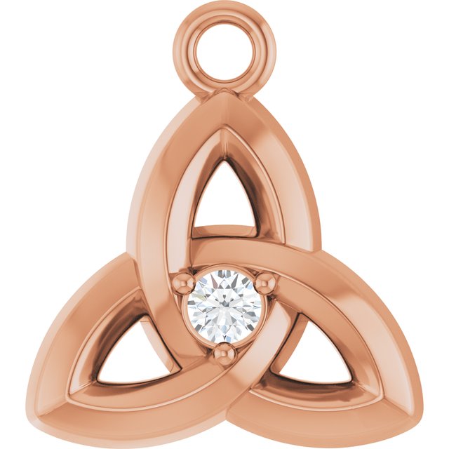 .03 CT Lab-Grown Diamond Celtic-Inspired Dangle