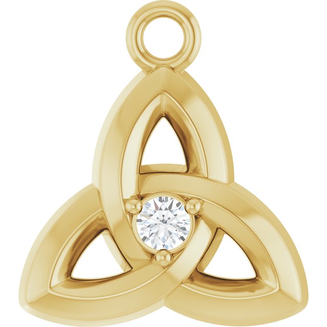 .03 CT Natural Diamond Celtic-Inspired Dangle