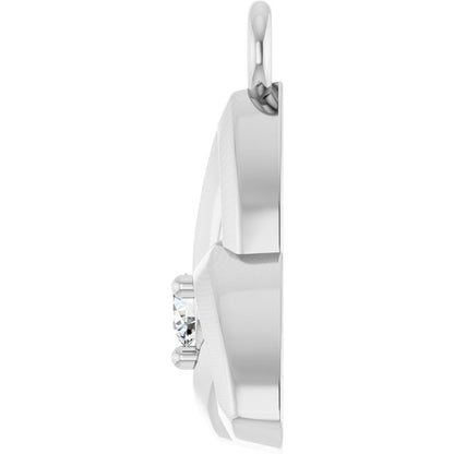.03 CT Natural Diamond Celtic-Inspired Dangle