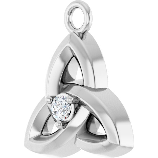 .03 CT Lab-Grown Diamond Celtic-Inspired Dangle
