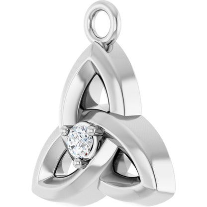 .03 CT Lab-Grown Diamond Celtic-Inspired Dangle