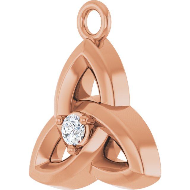 .03 CT Lab-Grown Diamond Celtic-Inspired Dangle