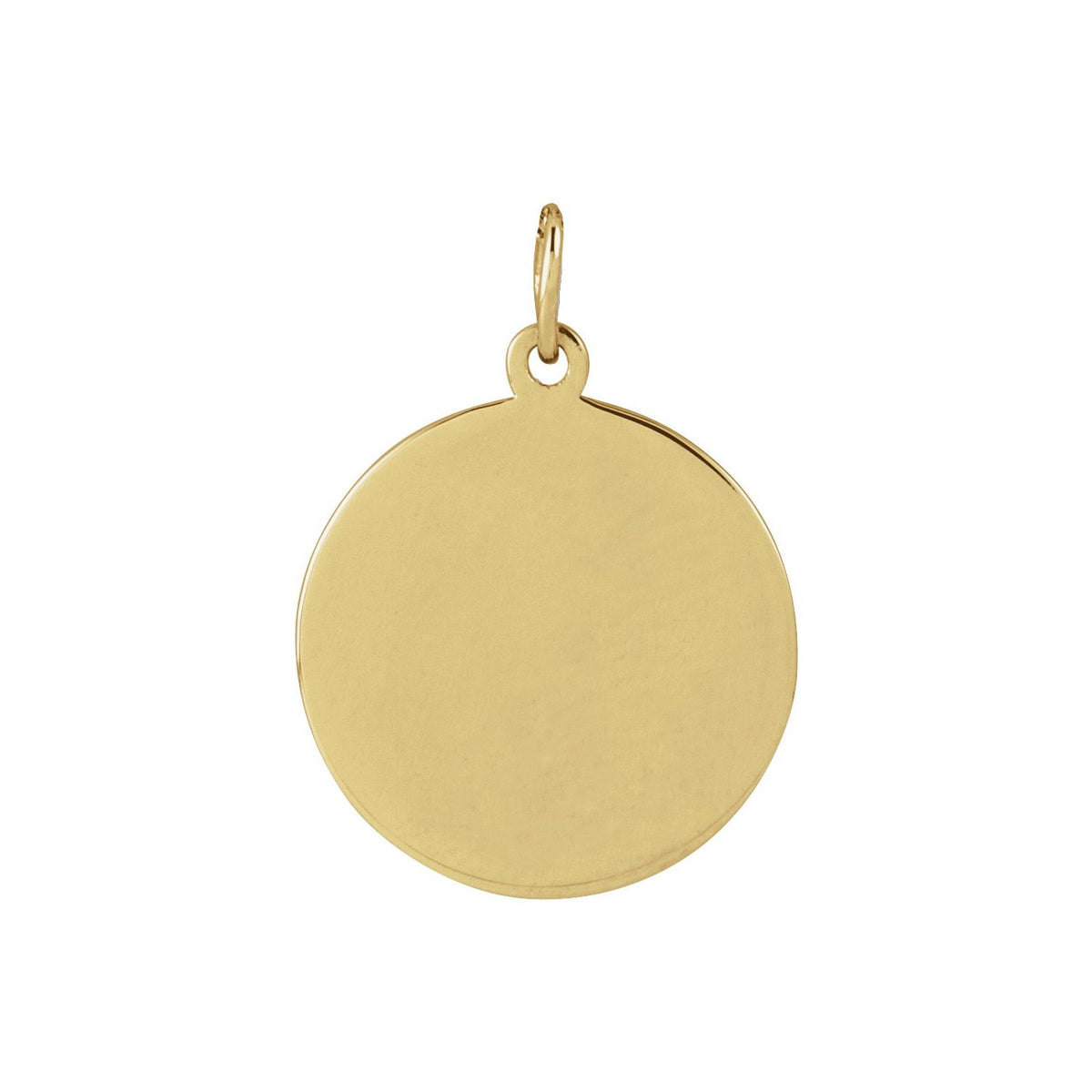 14K Yellow Gold Engravable Volleyball Pendant