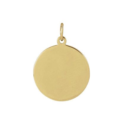 14K Yellow Gold Engravable Volleyball Pendant