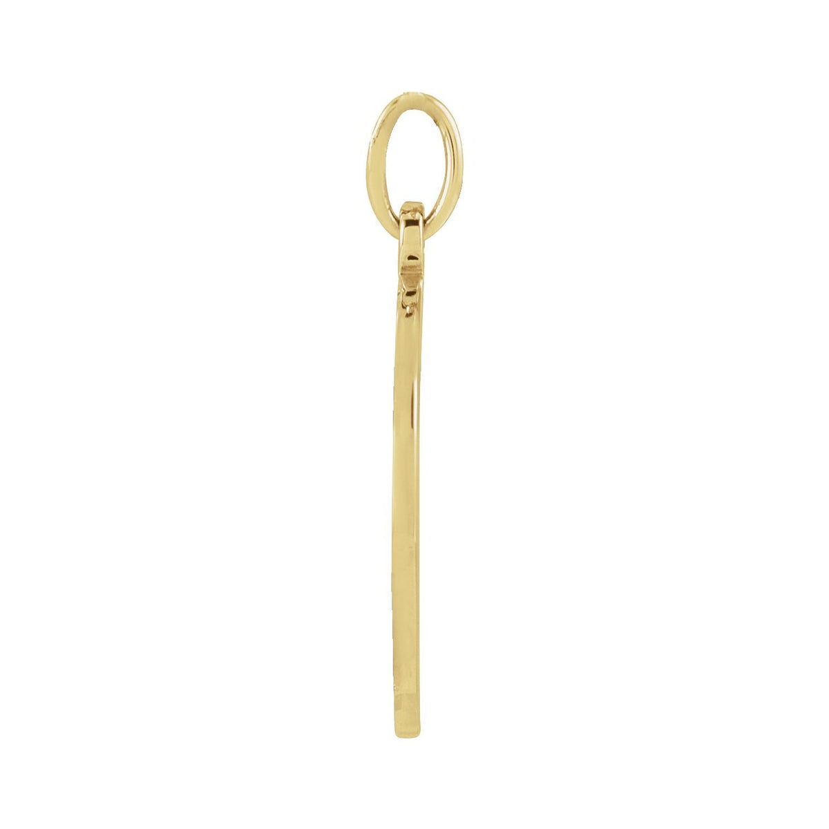 14K Yellow Gold Engravable Volleyball Pendant