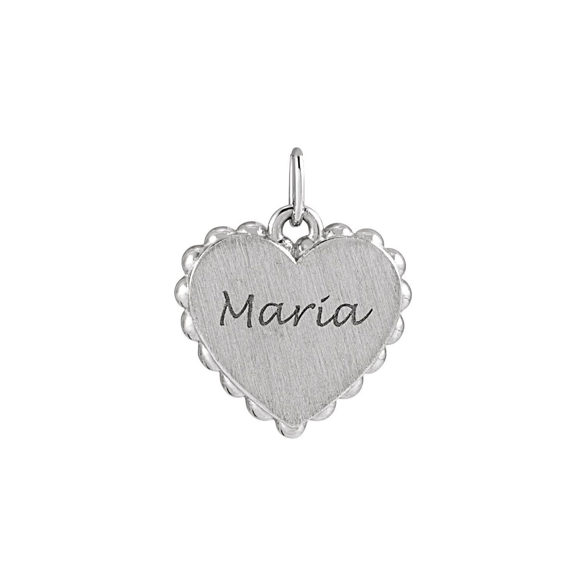 Engravable Heart Charm/Pendant, 14 x 11 mm