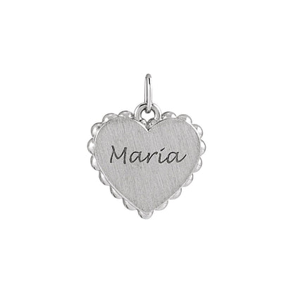 Engravable Heart Charm/Pendant, 14 x 11 mm