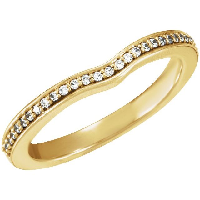 1/10 CTW Natural Diamond Contour Band, 2.3 mm
