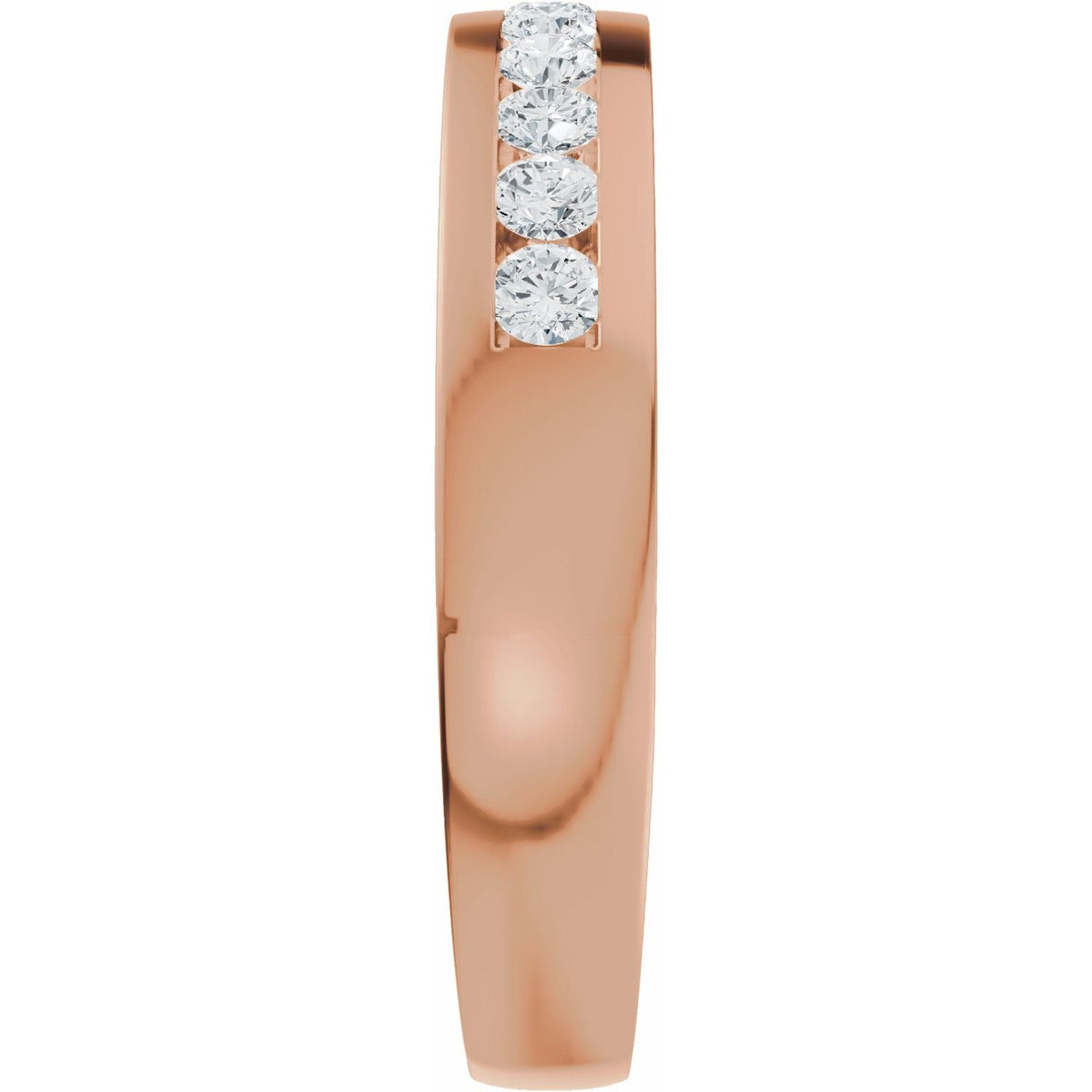 14K Rose Gold 1/3 CTW Natural Diamond Matching Band