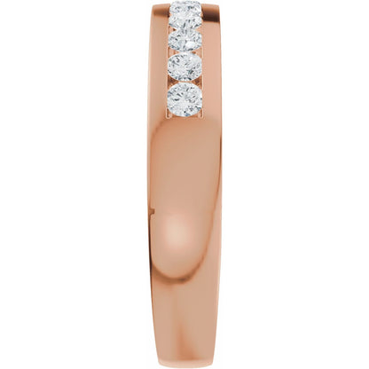 14K Rose Gold 1/3 CTW Natural Diamond Matching Band