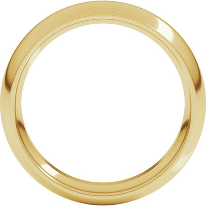14K Yellow Gold Half Round Band, 5.5 mm