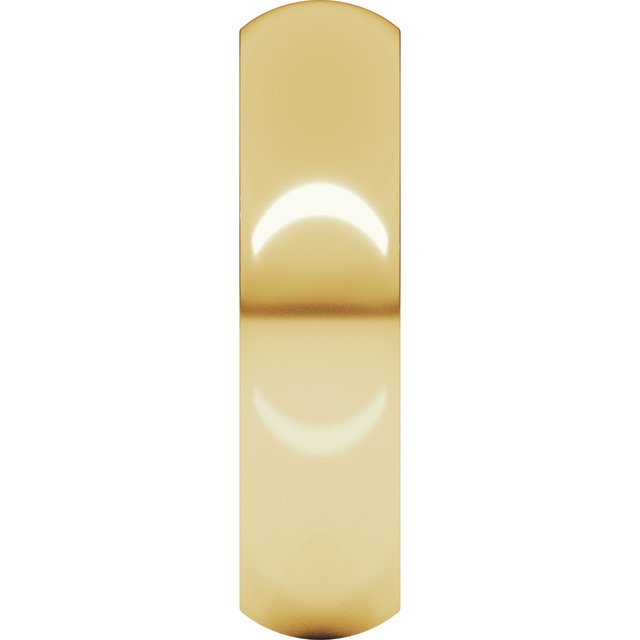 14K Yellow Gold Half Round Band, 5.5 mm