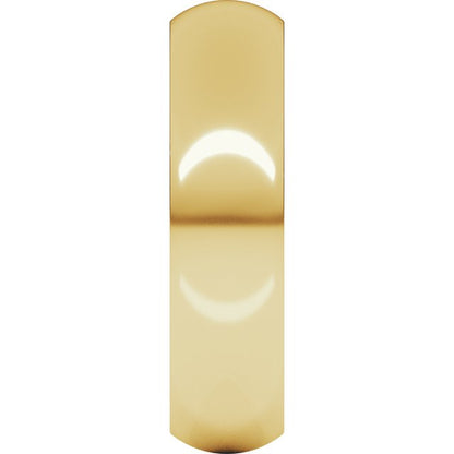 14K Yellow Gold Half Round Band, 5.5 mm