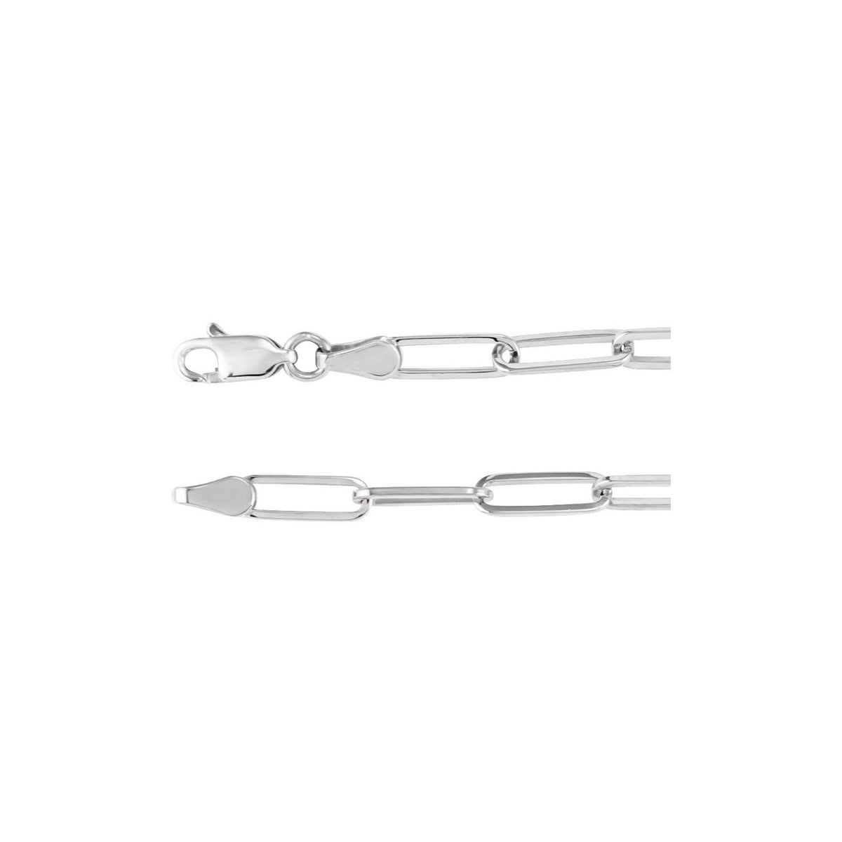 Sterling Silver Paperclip-Style 22" Chain