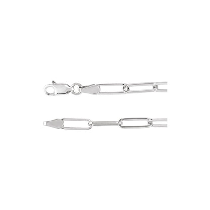 Sterling Silver Paperclip-Style 22" Chain