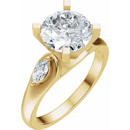 Matching Band, 2.2 mm, Three-Stone Engagement