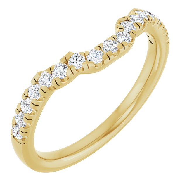 1/4 CTW Lab-Grown Diamond Band for 7x5 mm Emerald Ring