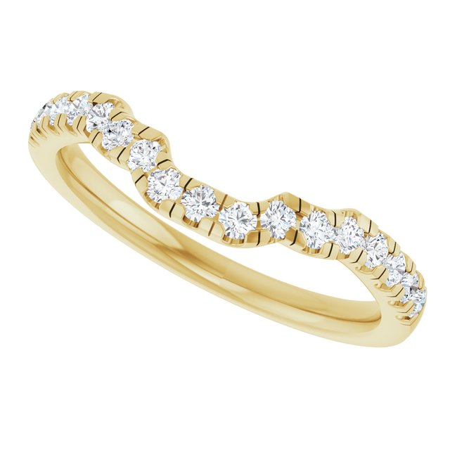 1/4 CTW Lab-Grown Diamond Band for 7x5 mm Emerald Ring