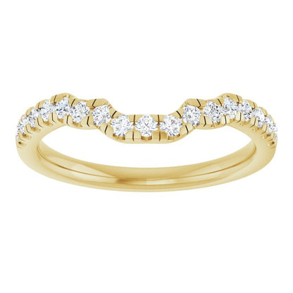 1/4 CTW Lab-Grown Diamond Band for 7x5 mm Emerald Ring