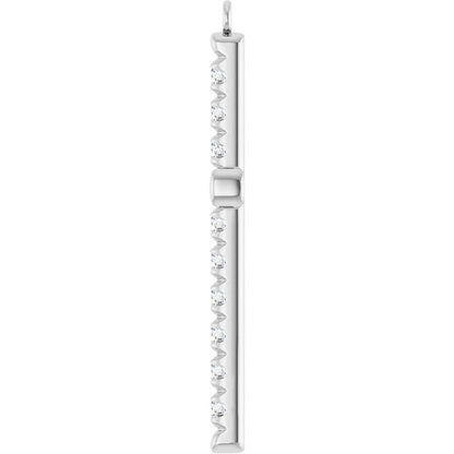 3/4 CTW Lab-Grown Diamond French-Set Cross Dangle
