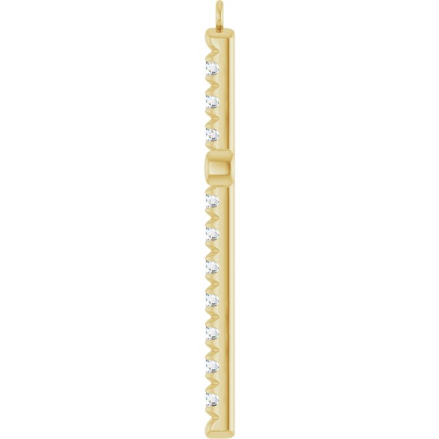 1 CTW Natural Diamond French-Set Cross Dangle