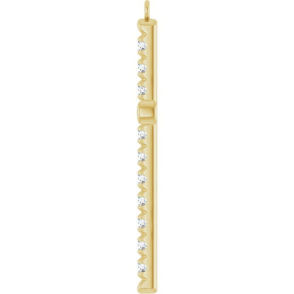 1 CTW Natural Diamond French-Set Cross Dangle