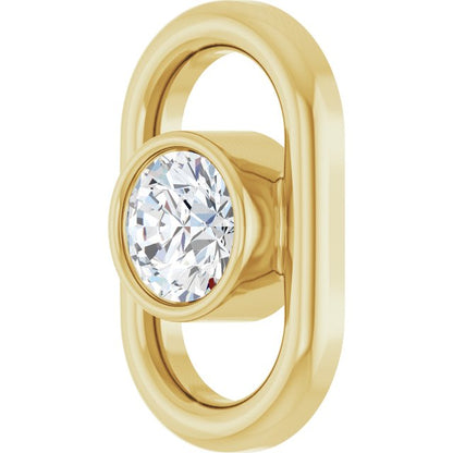 1/10 CT Lab-Grown Diamond Link, 5.5 mm x 9 mm