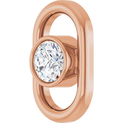 1/10 CT Lab-Grown Diamond Link, 5.5 mm x 9 mm