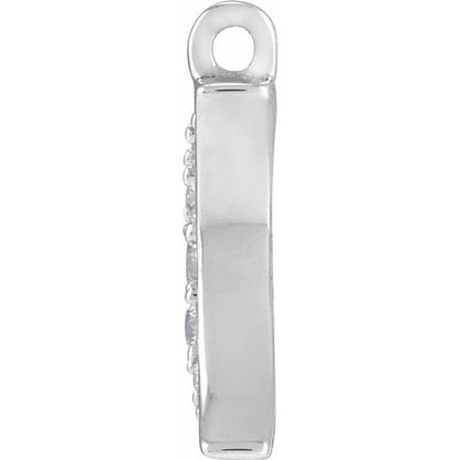 .04 CTW Lab-Grown Diamond Crescent Moon Dangle