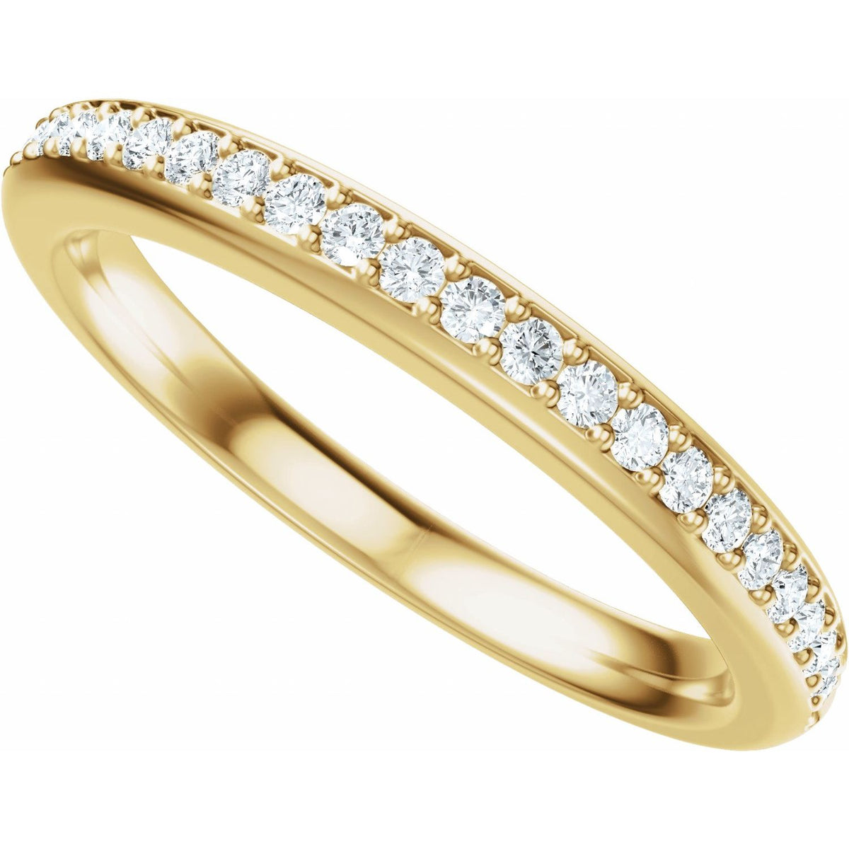 14K Yellow Gold 1/6 CTW Lab-Grown Diamond Matching Band