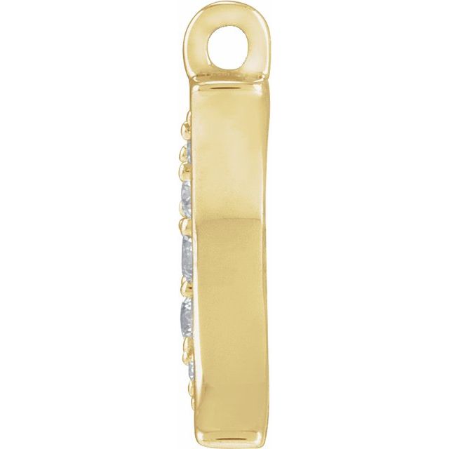 .04 CTW Lab-Grown Diamond Crescent Moon Dangle