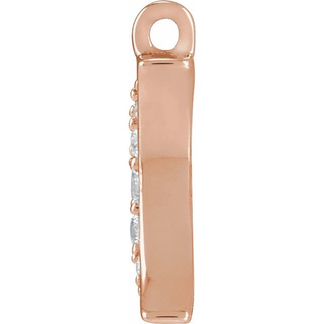 .04 CTW Lab-Grown Diamond Crescent Moon Dangle