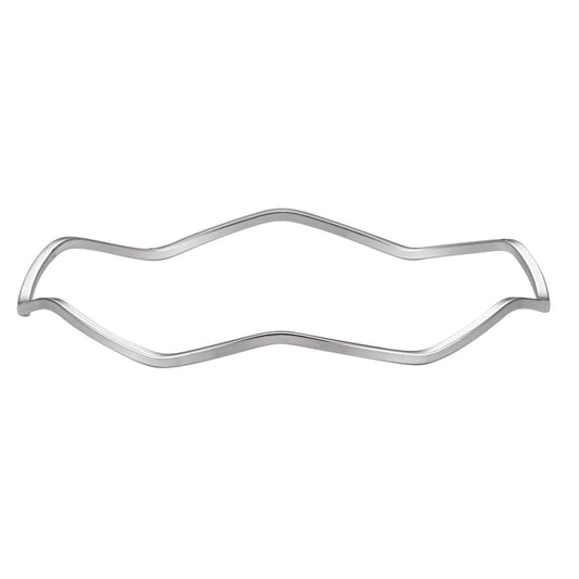 Sterling Silver Wavy Bangle 8" Bracelet