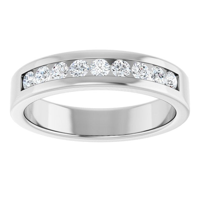 1/2 CTW Natural Diamond Band, 5 mm, Channel-Set