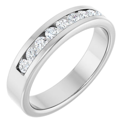 1/2 CTW Natural Diamond Band, 5 mm, Channel-Set