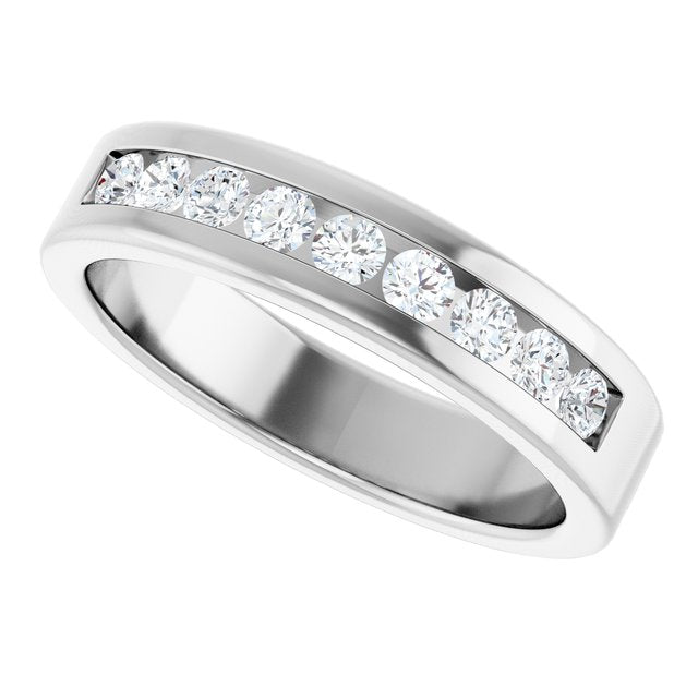 1/2 CTW Lab-Grown Diamond Band, 5 mm, Channel-Set