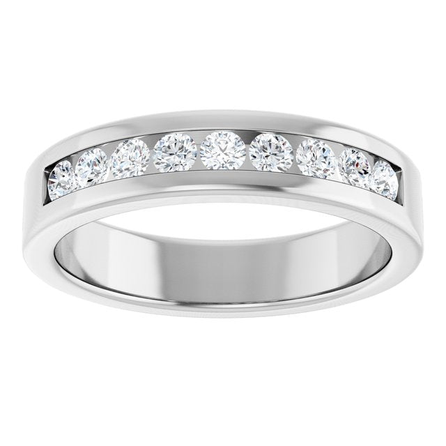 1/2 CTW Natural Diamond Band, 5 mm, Channel-Set