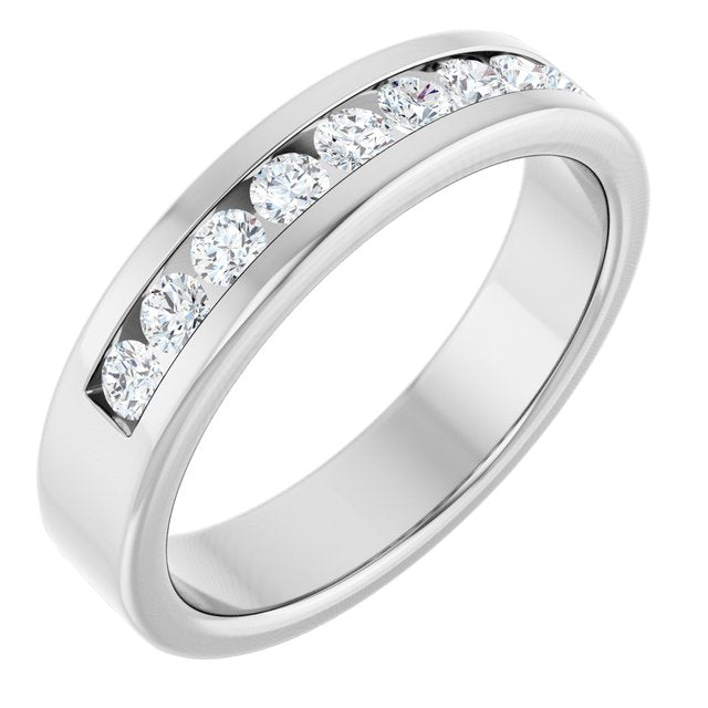1/2 CTW Natural Diamond Band, 5 mm, Channel-Set