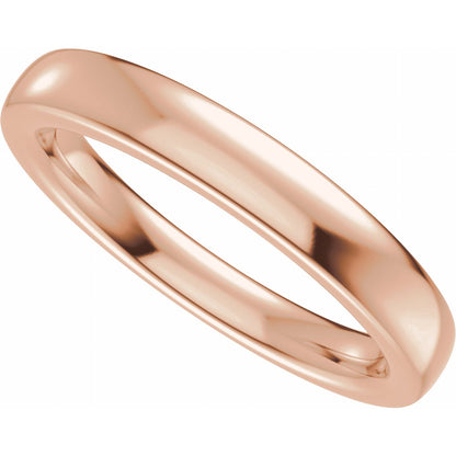 Matching Band, 3 mm, Three-Stone Engagement