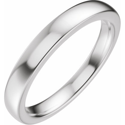 Matching Band, 3 mm, Three-Stone Engagement